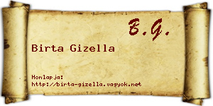 Birta Gizella névjegykártya