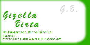 gizella birta business card